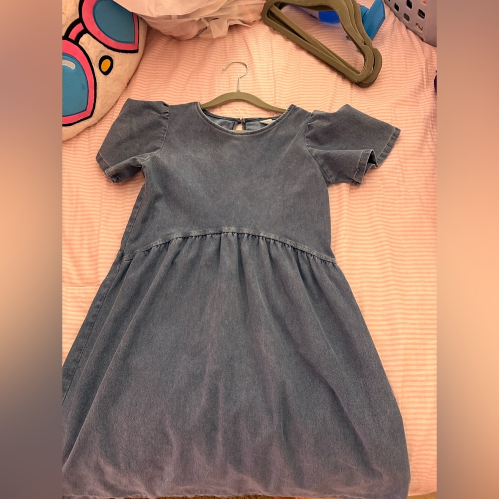 H&M Denim Blue Casual Kids Dress